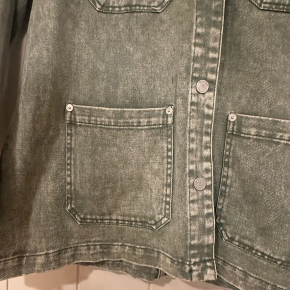 BLANKNYC Sage Green Jacket acid wash chore jacket size S - Picture 7 of 8